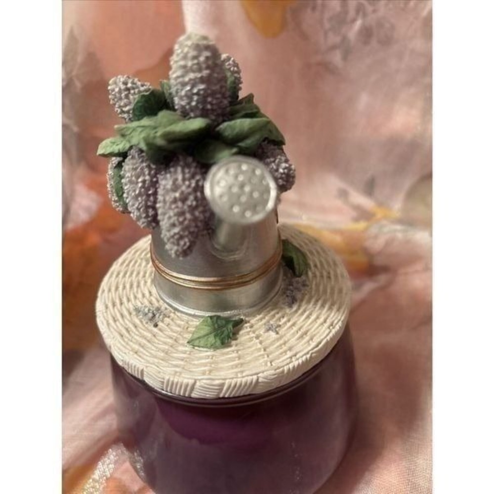 Our America Yankee Candle Topper Purple Flower In Silver Water Candle Cover - Picture 2 of 7
